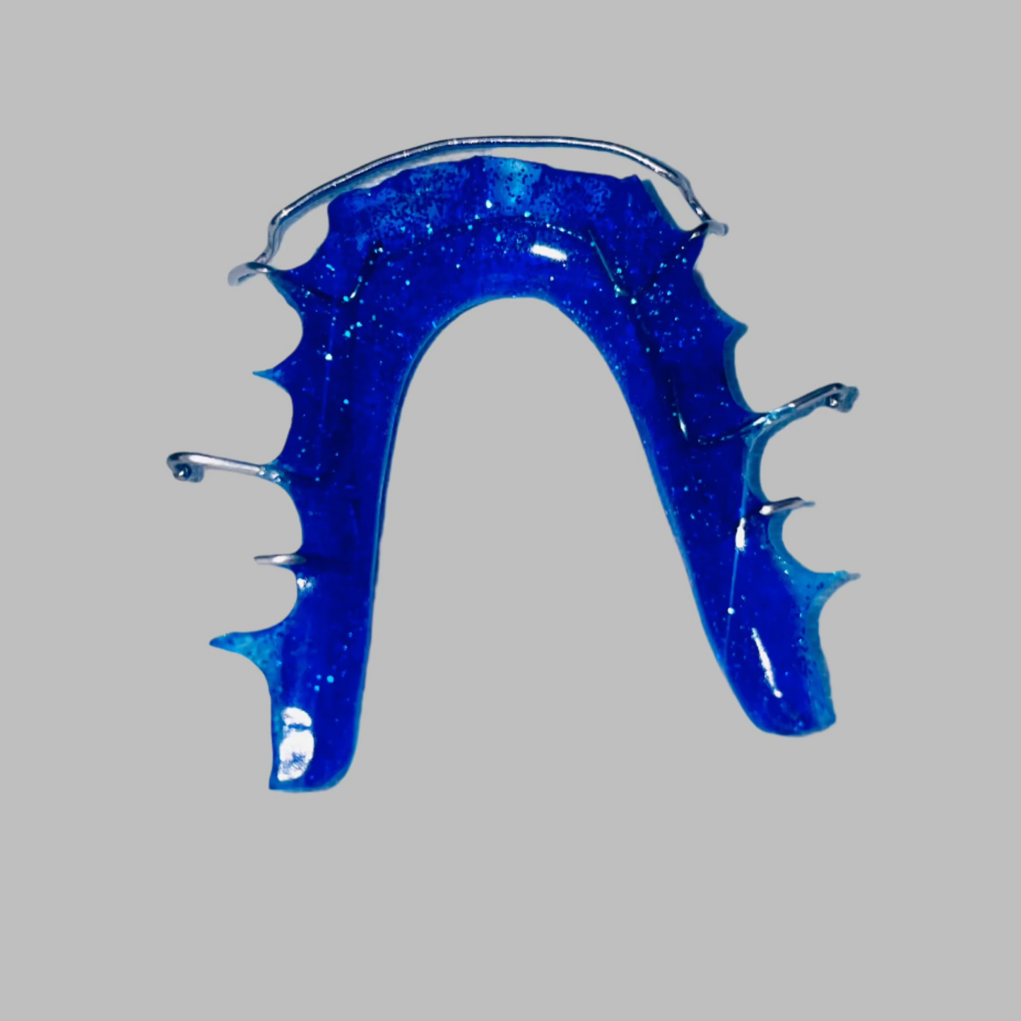 Blue Glitter dental wire retainer