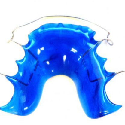 Custom Blue Hawley retainer with 